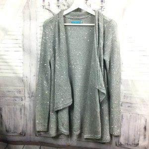 Alice & Olivia Metallic Drape Cardigan